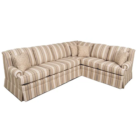 2 Piece Sectional with Skirted Base